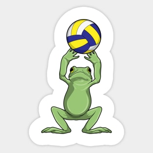 Frog with Volleyball Sticker